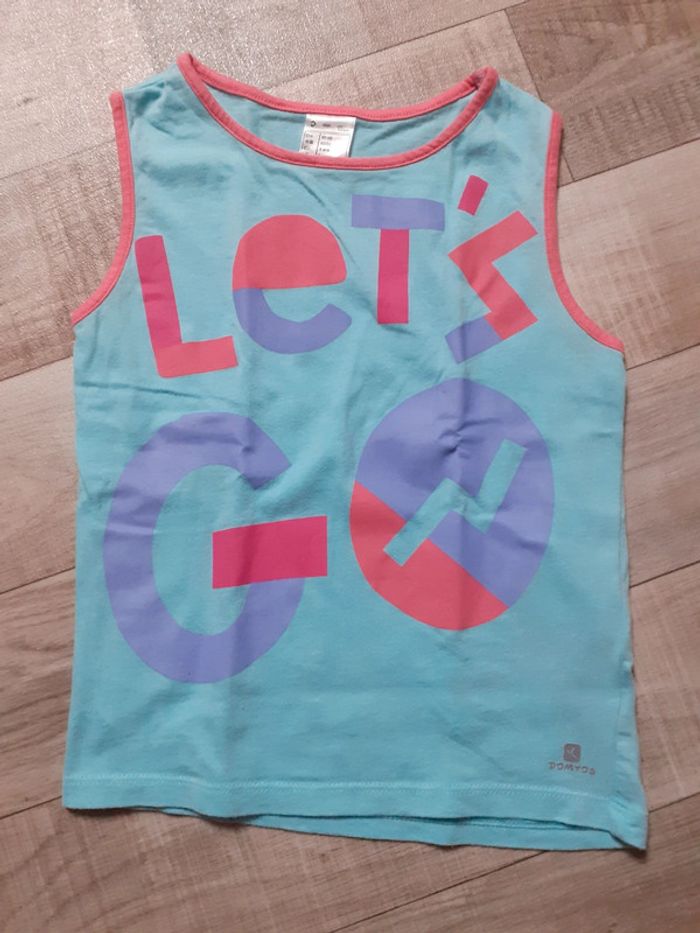 Débardeur fille turquoise 3 ans