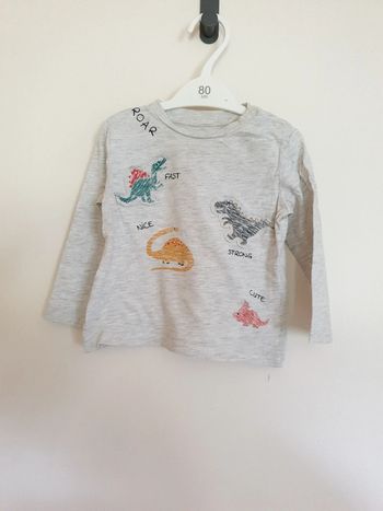 Tee-shirt ML 12 mois -80 cm