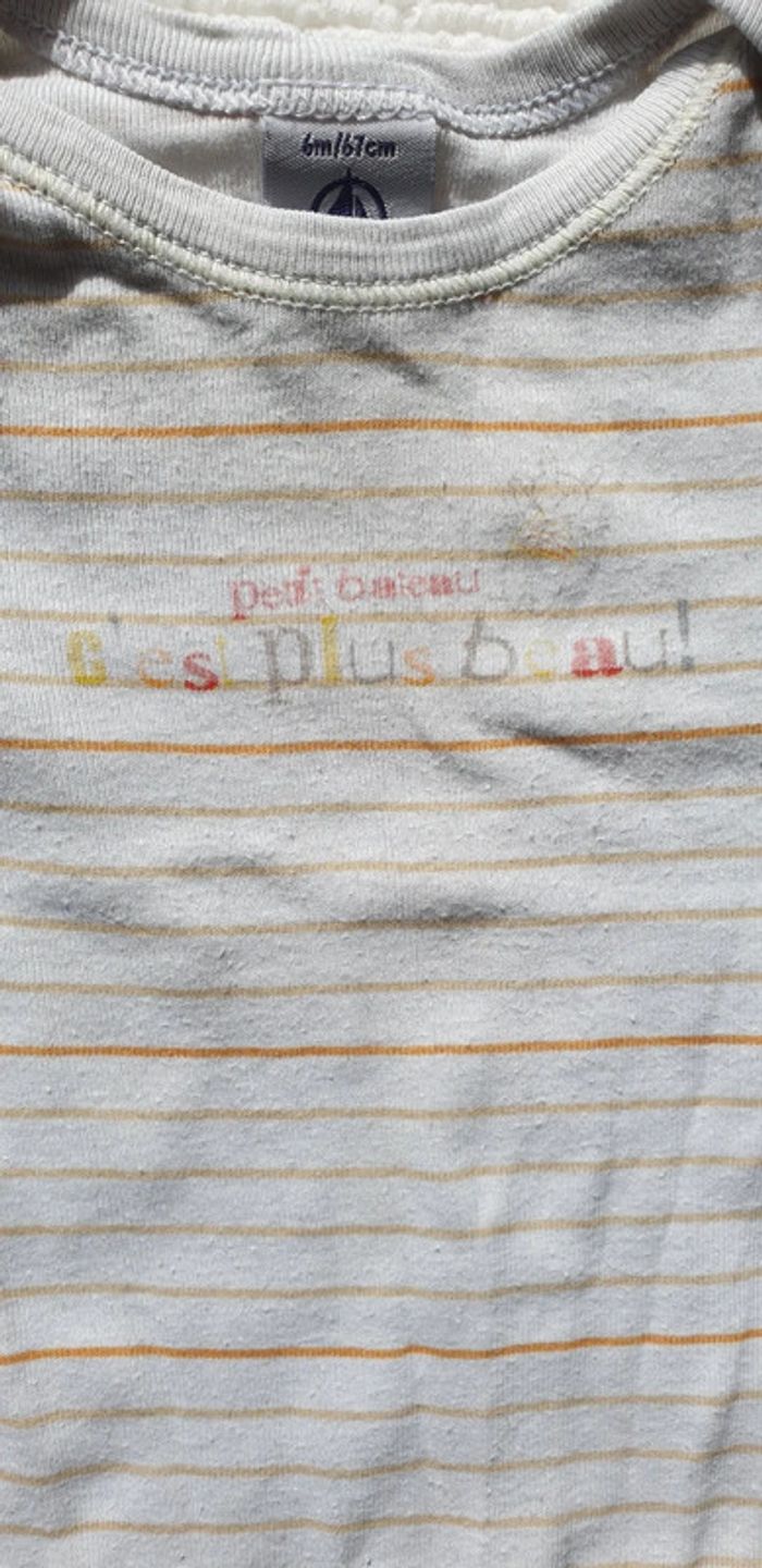 Lot bodys petit bateau 6 mois - photo numéro 3