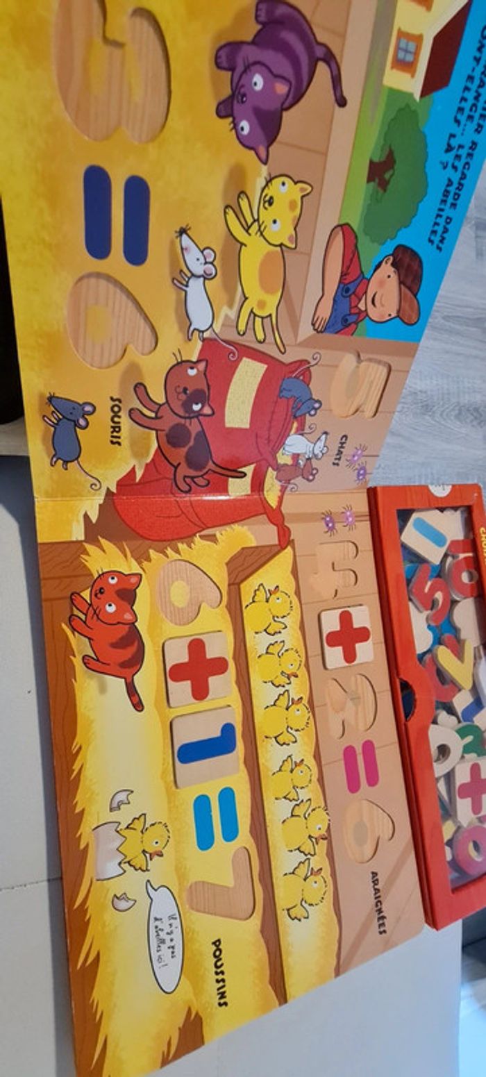 Livre puzzle découverte avec pièces en bois - photo numéro 3