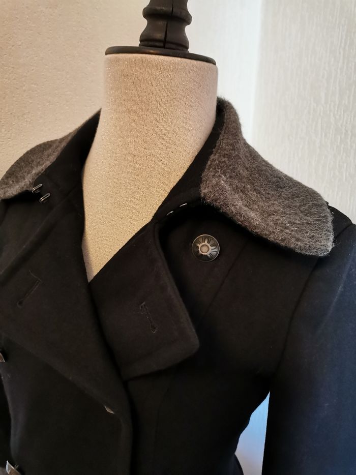 Manteau mi long noir et gris Mexx - photo numéro 2