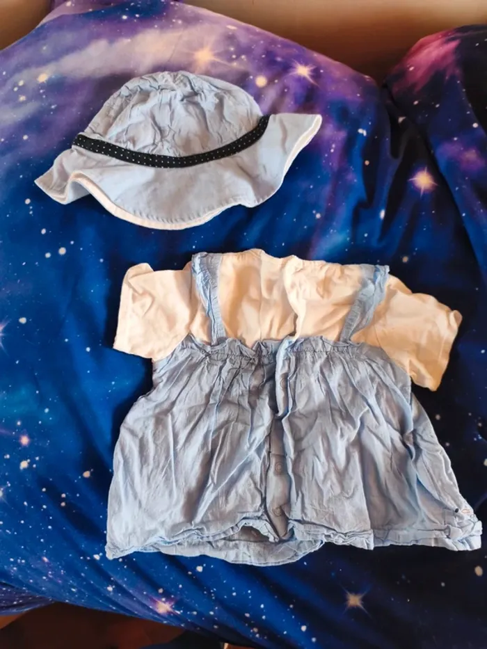 Ensemble tunique et chapeau de soleil terre de marins 23 mois - photo numéro 3