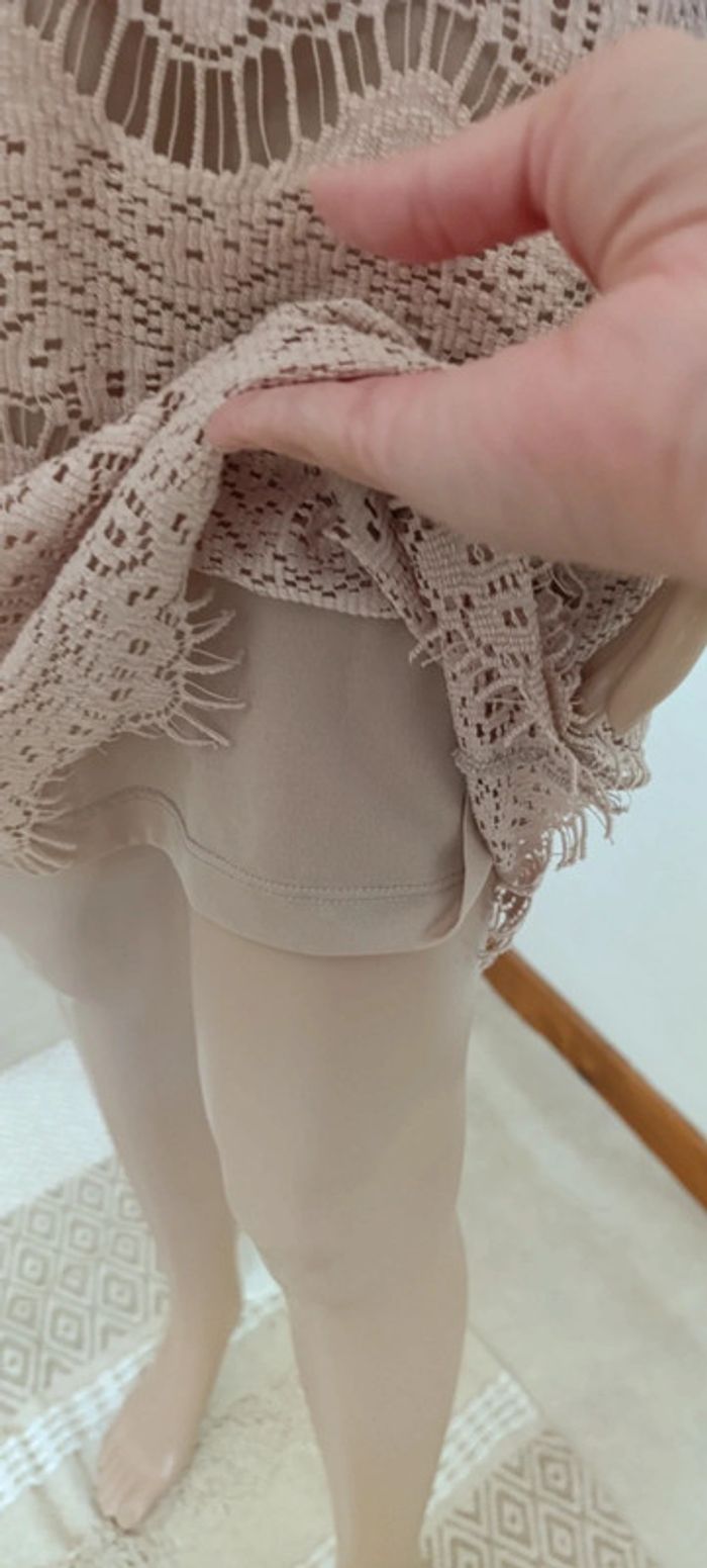 Robe chic dentelle beige la redoute taille L - photo numéro 3