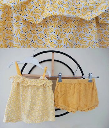 3 ans ensemble été débardeur Okaïdi et short éponge Kiabi