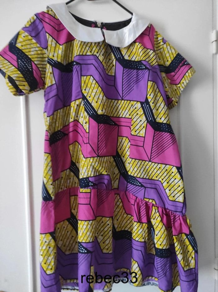 Robe wax avec col  fait main