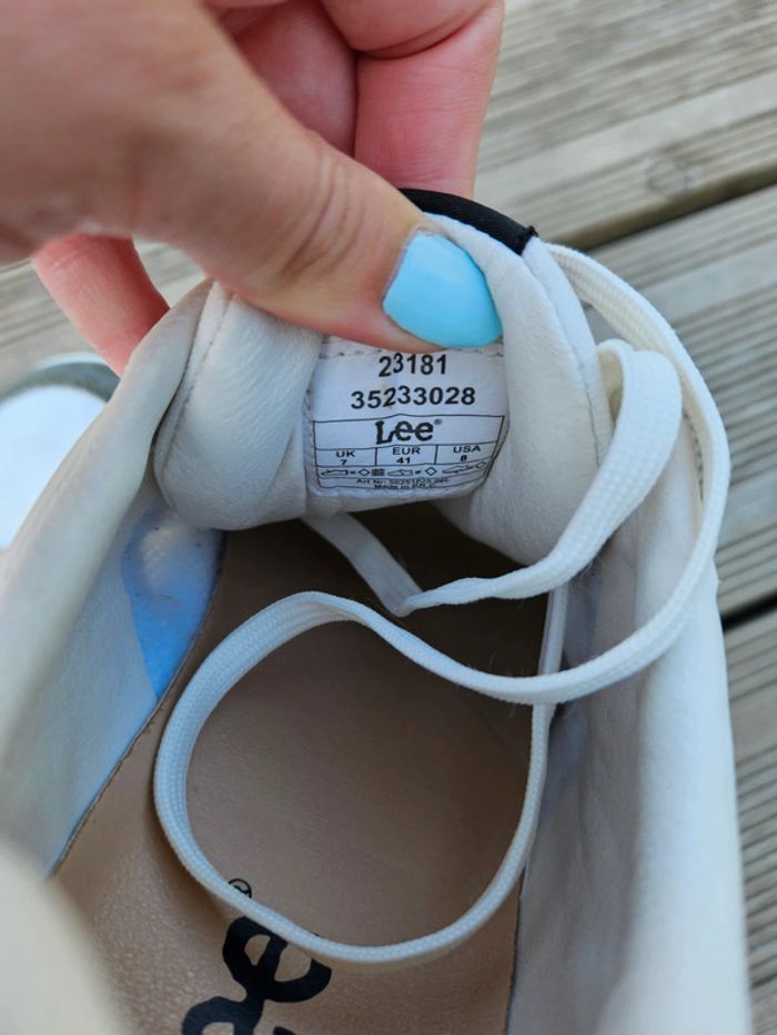 Baskets blanches et vertes lee cooper - photo numéro 7
