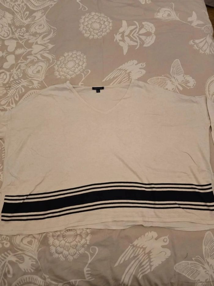 🌟 pull leger et très large blanc Tommy Hilfiger femme - Taille L 🌟 - photo numéro 2