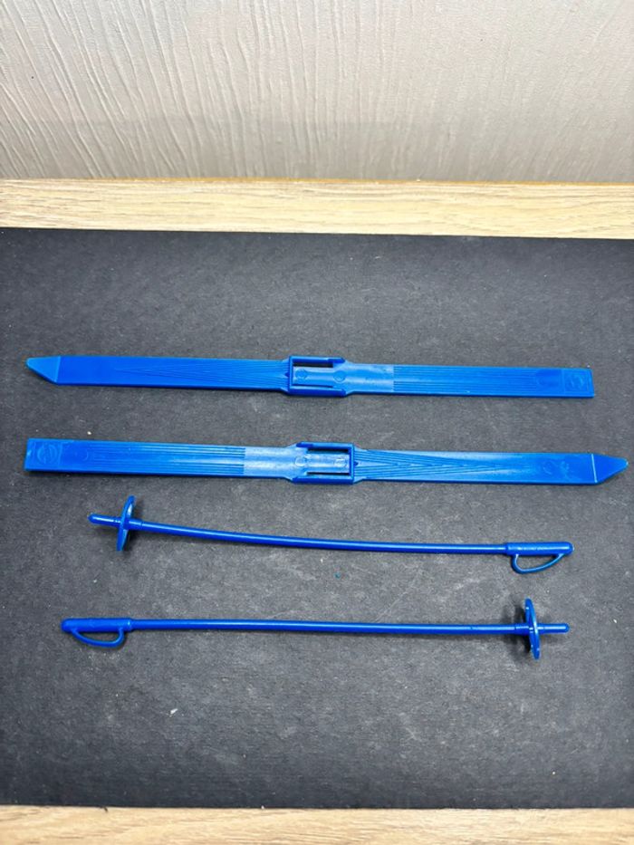Accessoire Big Jim Mattel ski bleu et bâton vintage figurine - photo numéro 2