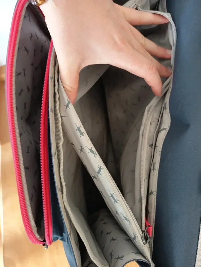 Cartable fille caméléon , 3 compartiments , fleurie - photo numéro 12