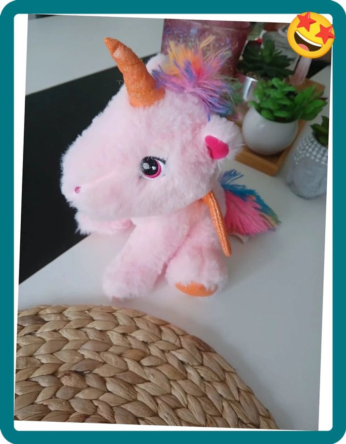 Péluche/doudou Licorne Arc en ciel Comme Neuve🌿🎁 - photo numéro 7