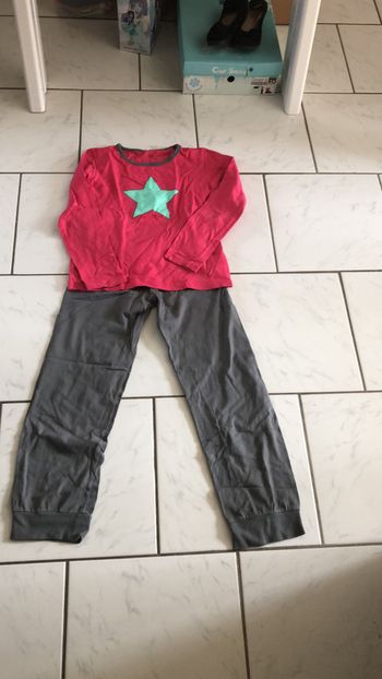 Pyjama rose et gris