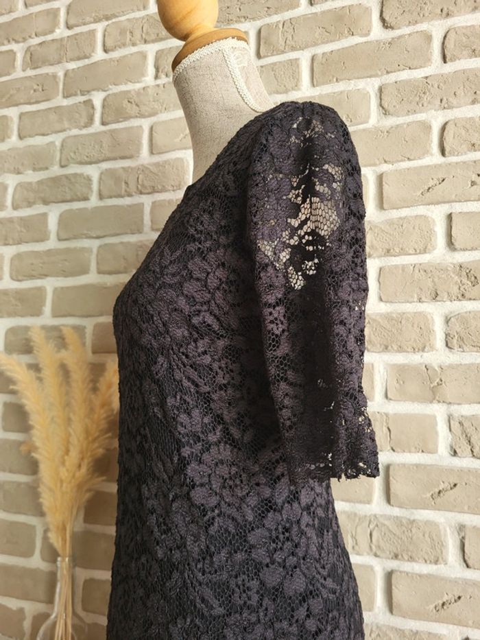 Jolie robe en dentelle florale noire Etam - Romantique chic - photo numéro 8