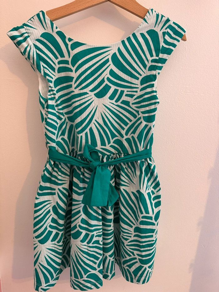 Robe turquoise avec ceinture - photo numéro 4