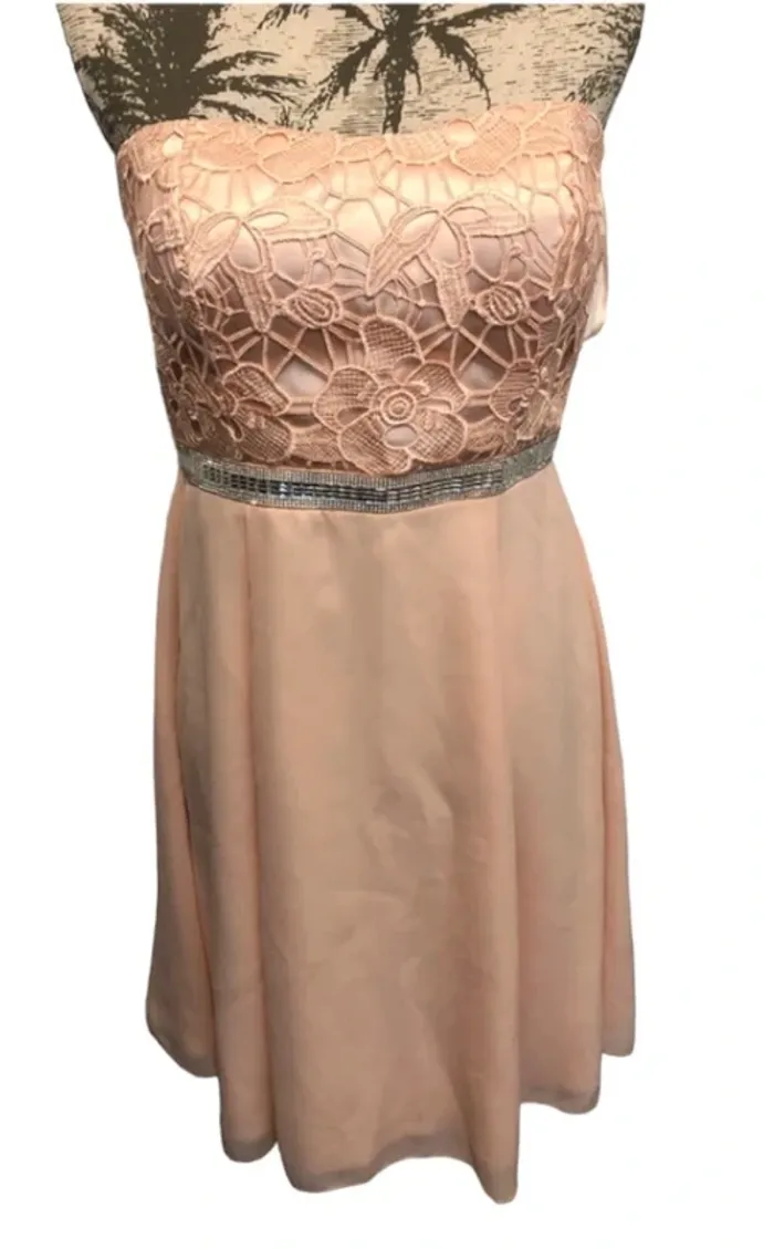 Robe bustier rose