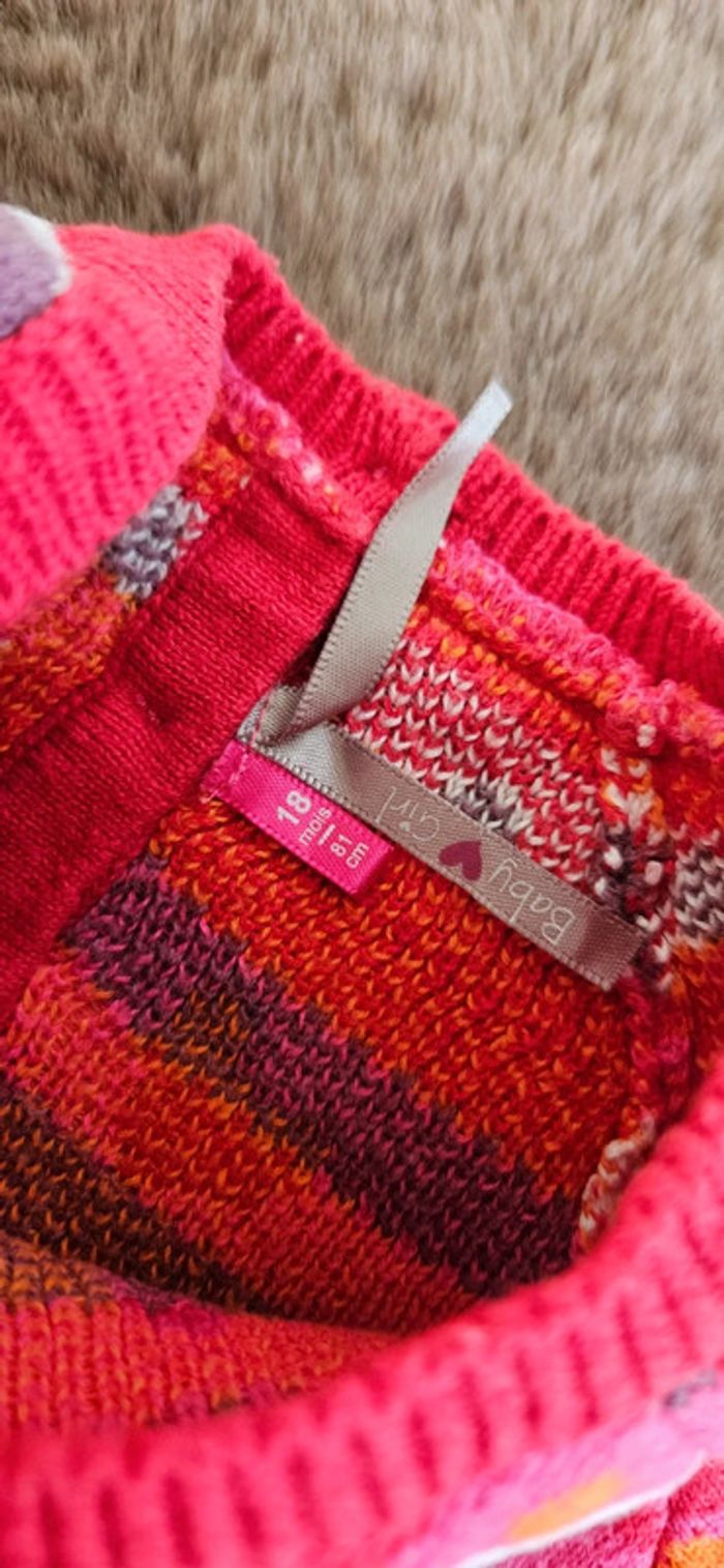 Robe pull cœurs 18 mois - photo numéro 3