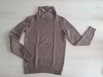 Pull marron clair chiné - H&M - Taille 158/164 cm