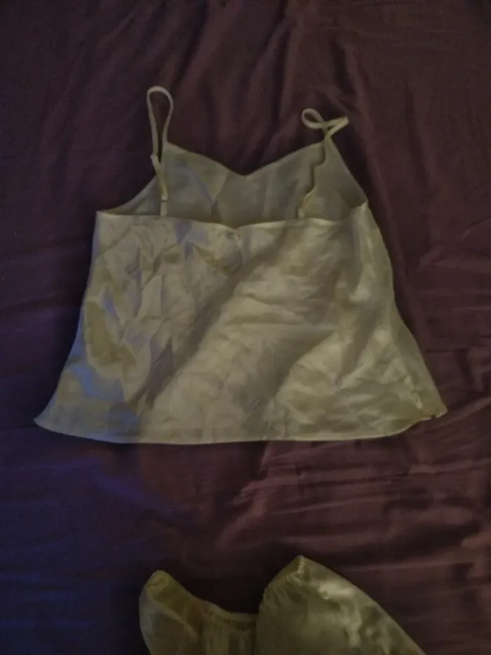 Ensemble Pyjama Satin Beige - photo numéro 4