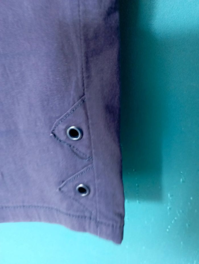 Pantacourt femme coton bleu marine - photo numéro 3