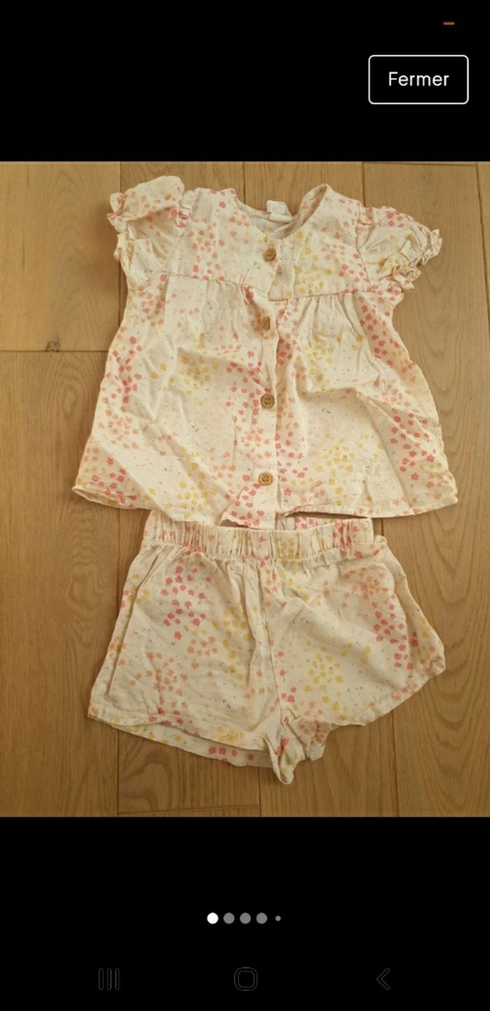 Ensemble short t-shirt taille 74u