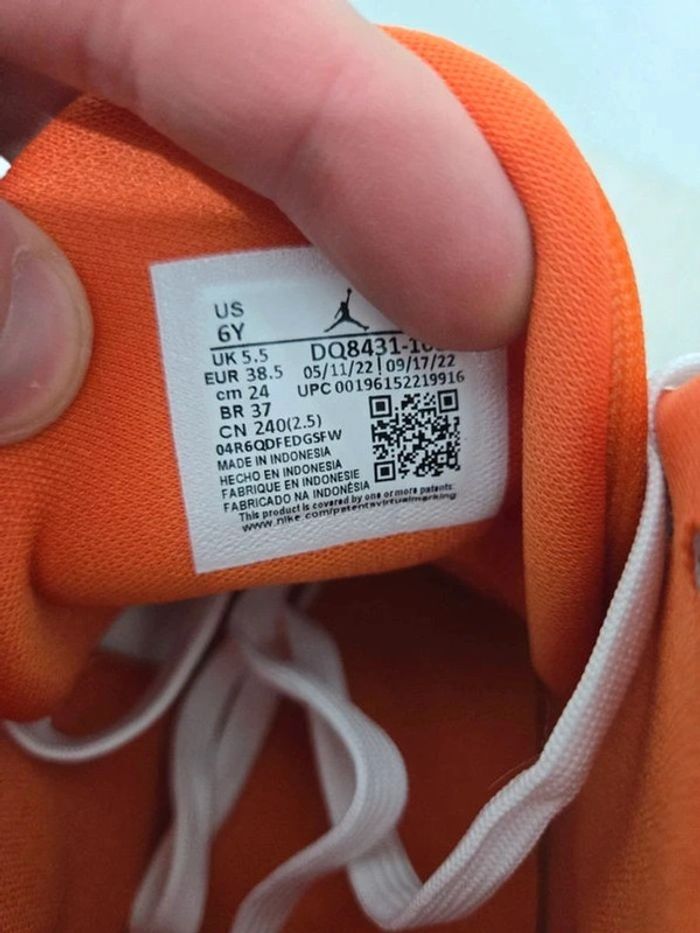 Jordan jumpman two trey blanc noir orange neuve taille 38.5 - photo numéro 5