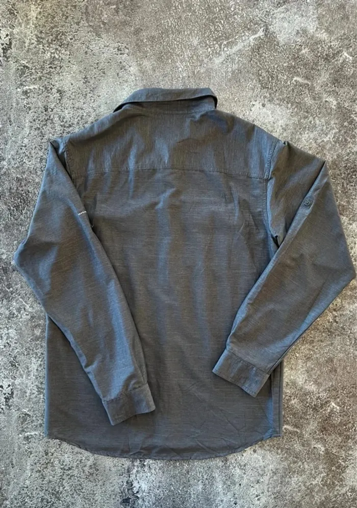 Chemise manches longues nylon grise homme Omni Wick Columbia taille S Men shirt Herrenhemd - photo numéro 3