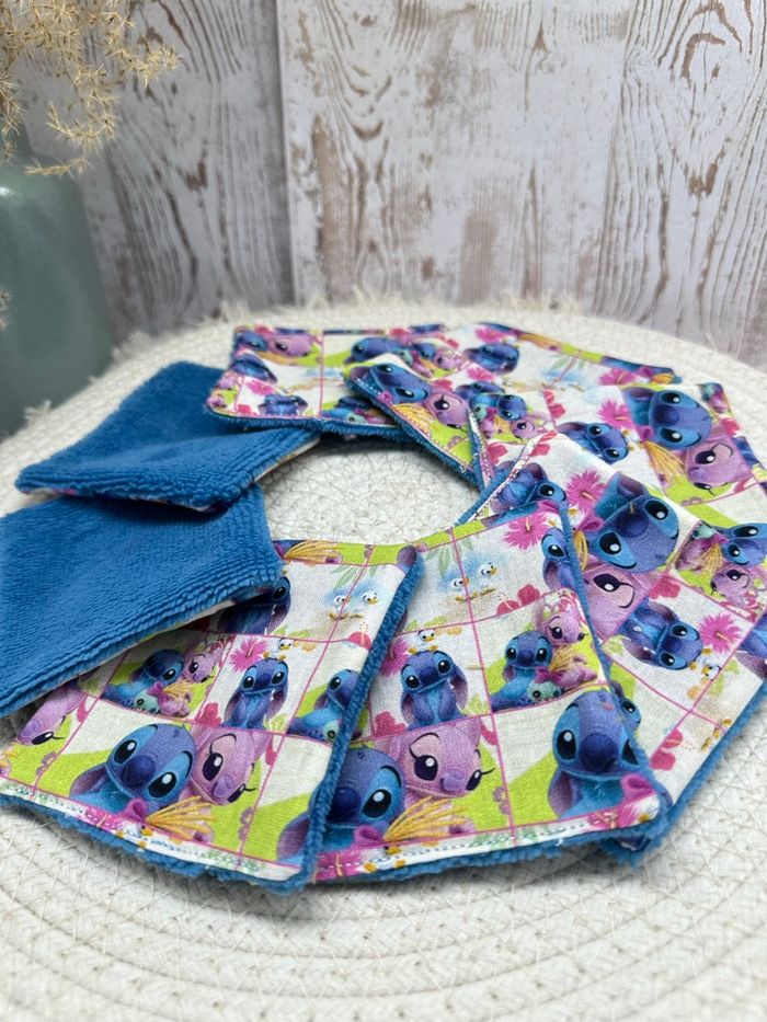 Lingettes lavables éponge bambou Stitch &Angel lot de 8