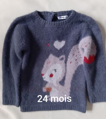 pull chaud écureuil fille - Gémo - 24 mois