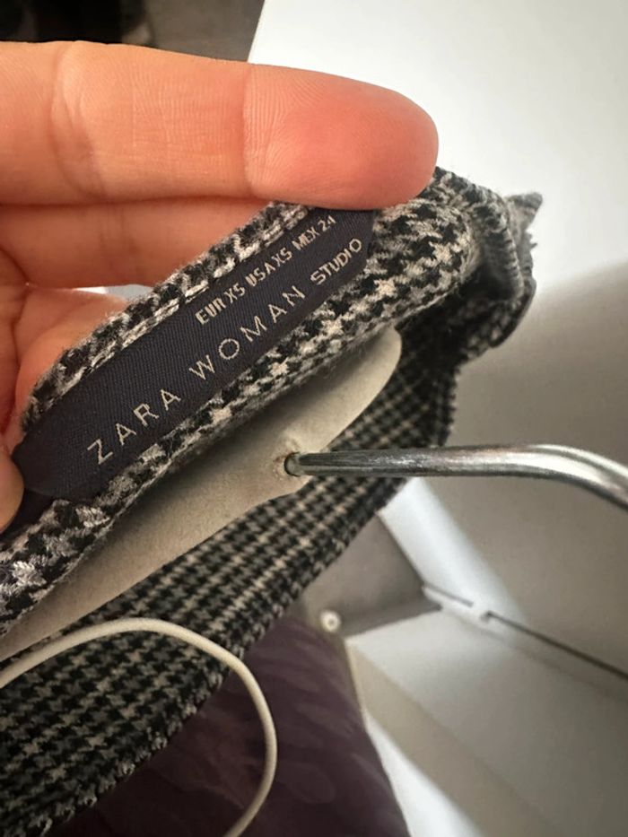 Haut Zara pied de poule gris et noir - photo numéro 5