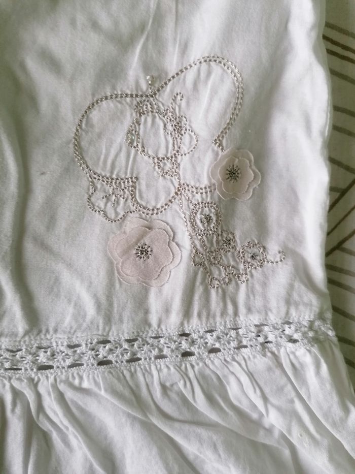 Robe bloomer blanche cérémonie fille 18 mois - photo numéro 4