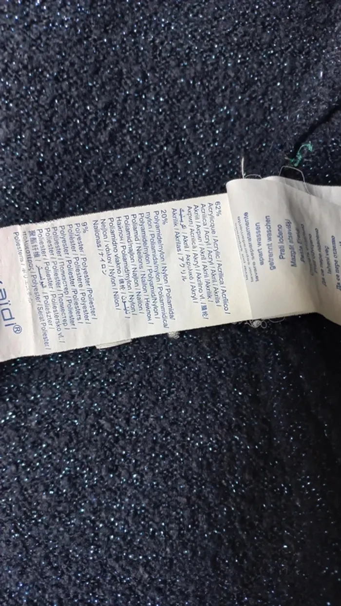 Gilet okaïdi marine paillettes bleu t6 - photo numéro 8