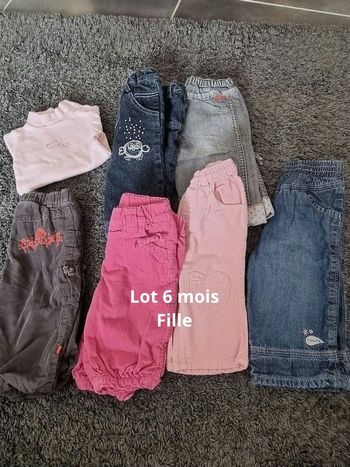 Lot pantalons 6 mois fille
