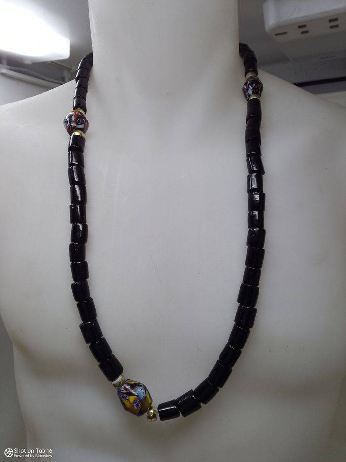 Superbe collier sur toi en perle de nyx et de verre - photo numéro 2