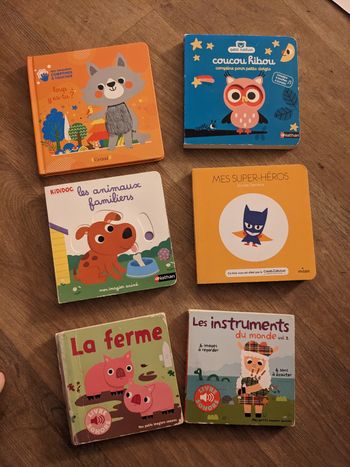 Lot de 6 livres bébés enfants comptines