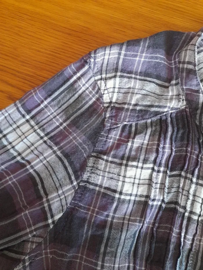 Chemise a carreaux manches 3/4 - photo numéro 4