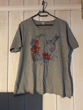 T-shirt MC gris chiné - 46