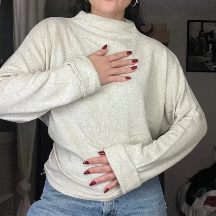 pull oversize beige h&M