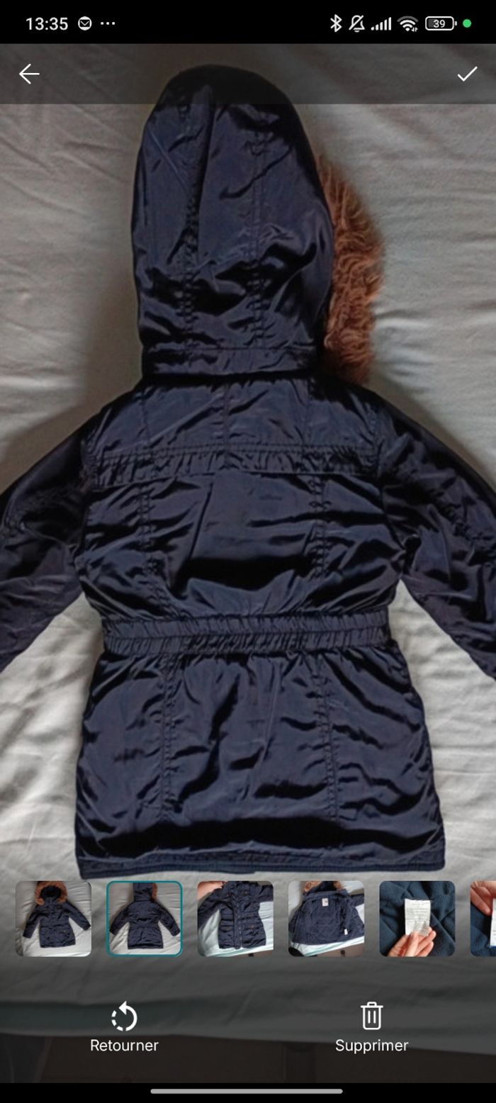 Manteau doudoune hiver fille 4 ans très bon état - photo numéro 2