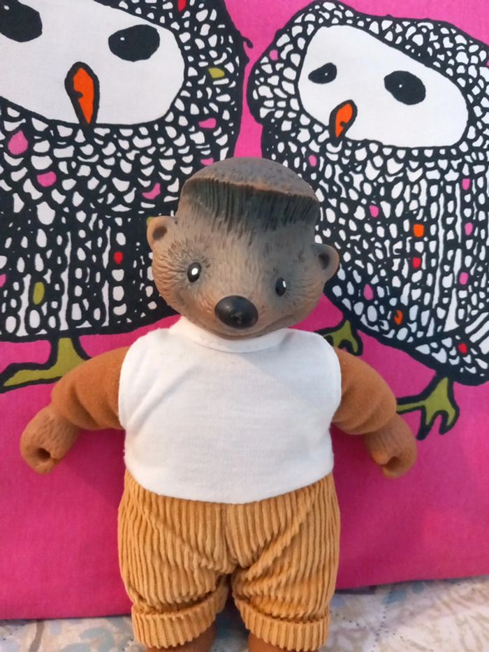 Peluche poupée hérisson copain de la foret berchet 20cm - photo numéro 3