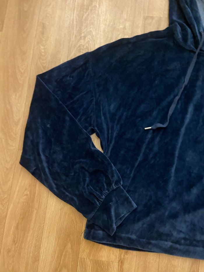 Sweat-shirt velours marine femme L/XL - photo numéro 8
