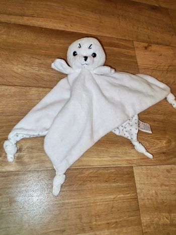 Doudou phoque blanc 