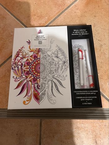 Kit de mandalas coffret dessins et feutres