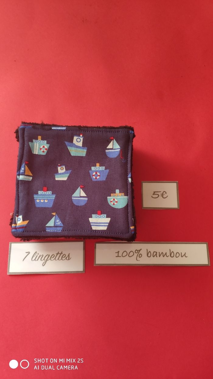 7 lingettes lavables, neuf