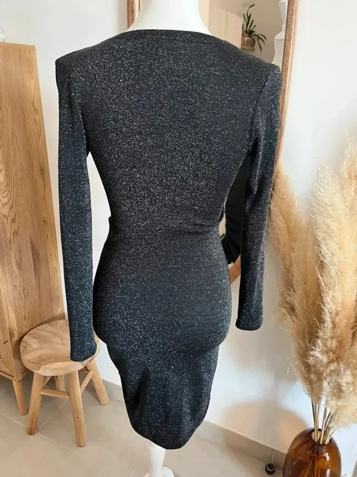 Robe moulante noire et argentée Kookai - photo numéro 4