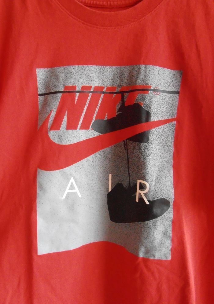 T-shirt rouge homme, Nike Air, taille M, 100% coton - photo numéro 4