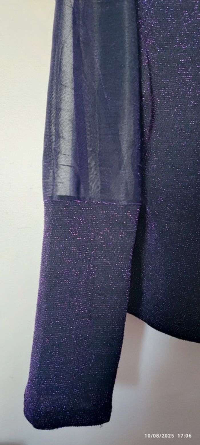 Haut à paillettes violette T 36 - photo numéro 6