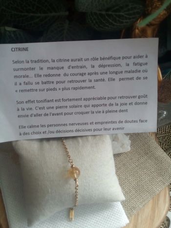 Bracelet chance pierre de citrine naturelle 💛.