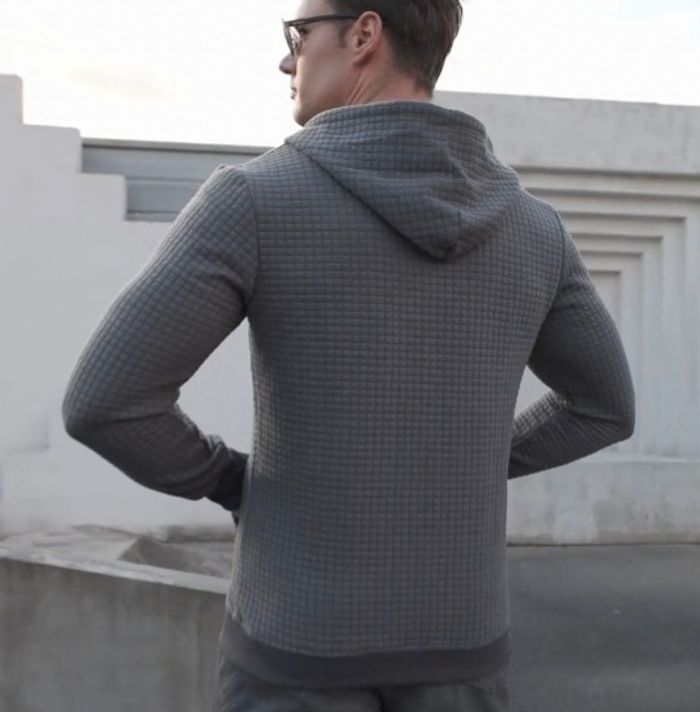 Veste homme à capuche gris - photo numéro 4