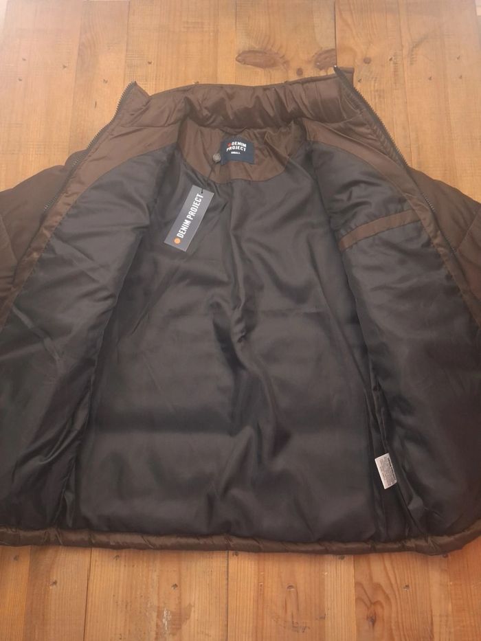 Veste mi saison denim projet marron et noir unisexe - taille S (8) - photo numéro 5