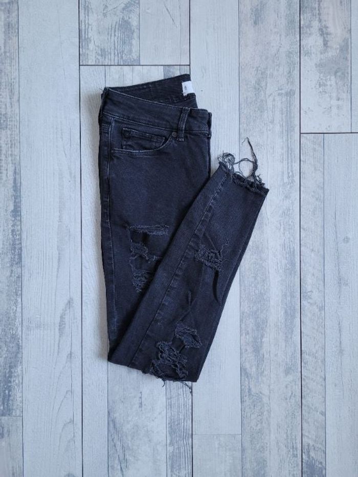 Jeans noir troué XS