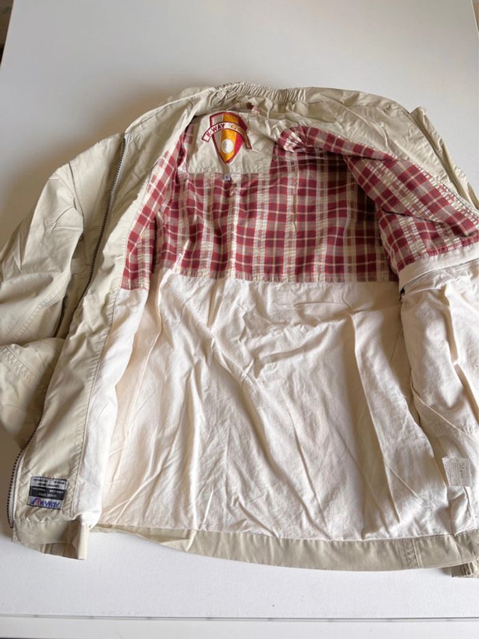 Veste courte beige K-Way « Golf » vintage taille (grand) S - photo numéro 2